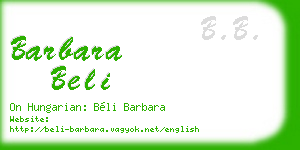 barbara beli business card